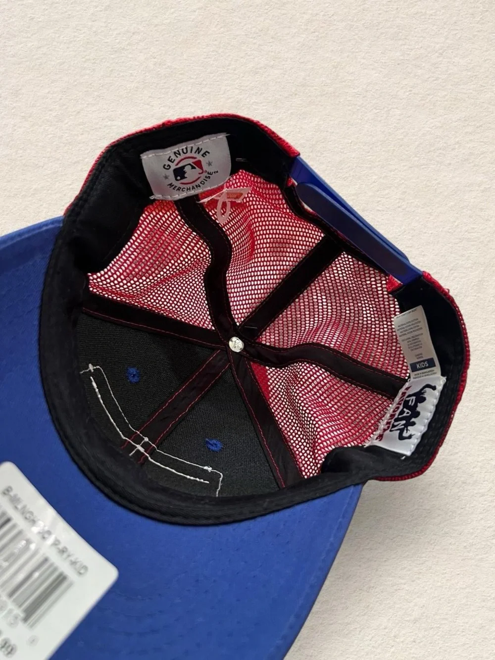 Kids Cubs Blue and Red Mesh Baseball Cap - Adjustable